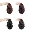 Coleta de Peluca para Mujer, Estilo Corto con Ondas Grandes, Cabello Largo y Rizado, Boca de Tigre Simulada Natural y Realista, Coleta Falsa