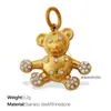 Novedades Transfronterizas Europeas y Americanas, Colgantes de Animales de Diamantes DIY Lindos y Exquisitos, Colección Versátil de Colgantes Chapados en Acero Inoxidable con Oro de 18 Quilates