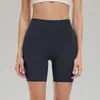 Pantalones cortos de cintura alta cruzados para mujer, tacto nude, elásticos, realzan glúteos, abdomen, bolsillo trasero, shorts de yoga y fitness, pantalones deportivos
