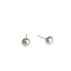Atmósfera de primavera pendientes de perla de panecillo rosa alto sentido temperamento pendientes vintage 2025 nuevos pendientes para mujer