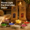 Venda quente transfronteiriça porta-velas casca de alumínio redonda fabricante embalagem vendas diretas papel kraft 10 unidades por pacote porta-velas velas com selo de cera