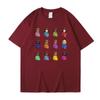 2022 Comercio Exterior Verano Nuevo Harajuku Nuevo Niños y Niñas Divertido Dibujos Animados Estampado Cuello Redondo Camiseta Comercio Exterior Nuevo