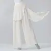 Estilo de Dos Piezas Fluido Danza Clásica Pantalones de Pierna Ancha con Lazo, Conjunto de Una Pieza Danza Moderna para Práctica para Mujeres, Pantalones Modeladores de Cuerpo para Danza