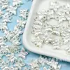Colgante de concha de color perla artificial acrílica con agujeros, cuentas perforadas de color concha de estrella de mar y caracola para accesorios de joyería DIY