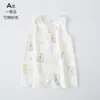 Macacão Sem Mangas Transfronteiriço Roupas de Bebê Verão Algodão Bambu Gaze Macacão Bebê Ultrafino Roupa