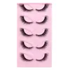 Fornecimento transfronteiriço Europa e Estados Unidos 5 pares de cílios postiços inteiros estilo fox eye e cat eye cílios de raposa grossos encaracolados simulação atacado