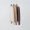 Suéter jacquard de malha fina 100% cashmere para mulheres, gola redonda, estilo fino, fio brilhante, caimento justo, tricô macio e aconchegante, moderno