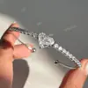 Venta Caliente Transfronteriza Diseño de Nicho Lujoso de Alta Calidad Collar Pulsera Cristal Circonita Colgante de Corazón Traje de Joyería