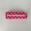 Bolsa de lápis xadrez xadrez de lã Saco de papelaria de armazenamento simples Estudante xadrez preto e branco saco pincel de maquiagem