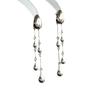 "Lágrimas dos Deuses" Brincos de borla de gotas de água de metal prateado femininos de luxo leve e temperamento sofisticado brincos simples
