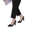 Zapatos de tacón alto para azafatas, ropa formal, zapatos de trabajo profesionales, zapatos de entrevista, suela suave, para pies cansados, zapatos negros de cuero con tacón pequeño para mujer