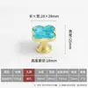 Estilo Nórdico Creativo Trébol de Cuatro Hojas Manija de Aleación de Zinc, Lujo Ligero Concha de Perla Manija de Puerta de Gabinete de un Solo Agujero Cobre Cepillado