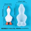 Molde de silicone para bolo de mousse de pato deitado, sobremesa, decoração de bolo de aniversário de pato, enfeites de gesso de aromaterapia de música de pitada