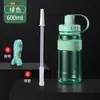 Botella de Agua Grande de Plástico Resistente a Altas Temperaturas, Taza Deportiva Portátil para Exteriores, Botella Espacial con Popote Resistente a Altas Temperaturas