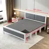 Cama Matrimonial de Tablero Duro para Oficina, Cama Plegable Simple para Siesta de Alquiler, Cama Individual, 1 Pieza, Cama de Hierro con Marco de Hierro para Adultos del Hogar