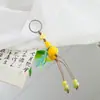 Calabaza Pequeña de Cerámica Colgante de Borla Estilo Antiguo Llavero Exquisito Pequeño Regalo Creativo Llavero de Cerámica al por Mayor