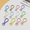 Llavero de langosta color caramelo pintura de color hebilla de resorte accesorios de joyería DIY hebilla de puerta pequeña giratoria hebilla para perro hebilla en forma de U