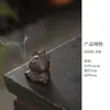 Porta incienso de cerámica de arcilla púrpura estilo chino inspirado en Zen, decoración creativa de mesa para salas de té, bandeja de incienso para mascotas de té, quemador de incienso