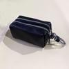 Bolsa para Llaves de Gran Capacidad Doble Capa Multifuncional Tarjetero Monedero Bolsa para Cosméticos Bolsa para Llaves de Coche Bolsa para Llaves de PU para Hombre