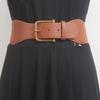Cinturón de abrigo Cinturón ancho elástico para mujer Decoración vestido plumífero con falda sello de cintura moda otoño e invierno combinable grueso