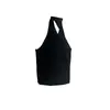 Camisola Yuyi Suave y Puro Deseo con Escote en V y Tirantes Halter para Mujer, Top Versátil sin Mangas para Verano que Ceñe la Cintura y Adelgaza 602755