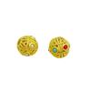 Cuentas sueltas de turquesa con ojo de libélula, accesorios de bricolaje de oro antiguo con alta protección de color de Nepal, cuentas espaciadoras para pulsera Wenwan