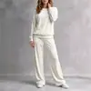 Europa Transfronteriza Otoño/Invierno 2026 Nuevo Conjunto de Terciopelo Holgado Casual Sudadera con Capucha Pantalones de Pierna Ancha Moda Conjunto de Dos Piezas Ropa para Mujer