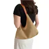 Estilo coreano Ins Vintage Woven Tote Bag Straw Bag Grande Capacidade Axilas Bolsa Bolsa de Ombro Bolsa de Praia Estilo de Férias para Mulheres