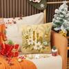 Nueva Funda de Almohada Navideña Transfronteriza Sencilla y Versátil Juego Combinado de Decoración Festiva Cojín Interior Cojín para Sofá
