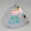 Capacete de motocicleta de fábrica, meio capacete retrô com viseira bolha, lente de segurança à prova de vento com três fivelas, conjunto de suporte