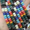Contas de Pedra Vulcânica Naturais, Contas de Rocha Vulcânica Coloridas de Cores Misturadas para Aromaterapia com Óleos Essenciais, Acessórios e Materiais de Produtos Semi-Acabados para DIY