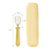 Cuchara para bebé de PPSU, cuchara para comida complementaria, cuchara especial para niños para comer, aprendiendo a comer comida complementaria, cuchara para arroz y sopa, tenedor y cuchara yuanbao