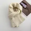 Bufanda Suave y Acogedora de Lana para Mujer, Nuevo Estilo Otoño e Invierno 2026, Tejida de Color Sólido, Versátil para Estudiantes, Calentador de Cuello Grueso de Punto Trenzado