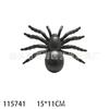 Adereços de Decoração de Aranha Artificial de Halloween, Aranha de Corpo Inteiro, Acessórios de Algodão de Aranha Preta, Acessórios de Aranha, Adereços Assustadores