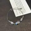 Pulsera de Trébol con Circonita Coreana y Nácar Lujo Ligero Joyería de Alto Nivel con Temperamento Joyería Popular de Xiaohongshu Venta al por Mayor para Mujeres