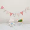 Bandera de feliz cumpleaños decoración de fiesta diseño de escena niño y niña de un año accesorios para fotos infantiles bandera colorida