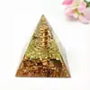 Cristal Natural 5cm Cuarzo Rosa Lapislázuli Piedra Triturada Pirámide Resina Adorno Artesanías Regalo Directo del Fabricante