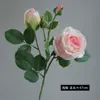 Flor artificial de alta qualidade tecido de seda de alta qualidade flor artificial decoração de casa flor casamento cor de primavera quatro garfos multi-cabeça Rosa Xuan Ya