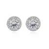Aogu Aretes Cuadrados de Circonia Chapados en Oro de 18K Simples y Exquisitos de Venta Caliente Transfronteriza para Aretes de Nicho Vintage Versátiles para Mujer