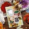 Paquete de Pegatinas Yanji Serie Bola Rosa Temática Rosa Lámina de Oro Pegatinas para Decoración de Diario DIY 10 Hojas