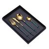 Juego de Cubiertos Estilo Occidental de Acero Inoxidable 304 para Uso Doméstico, Alto Valor Estético, Cuchillo para Bistec, Tenedor y Cuchara Estilo Ins, Juego de Tres Piezas en Caja de Regalo