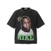 26 Marca Europea y Americana de Tendencia Transfronteriza Colaboración Travis Scott Camiseta de Manga Corta Lavada Vintage Unisex High Street Manga Media