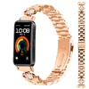 Adequado para Huawei Band 11/11Pro Trevo de Quatro Folhas Duplo Pulseira de Aço Brilhante com Três Contas Huawei 8/9/10 Nova Pulseira de Relógio