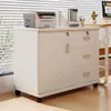 Armário de armazenamento móvel para escritório com chave, design moderno e minimalista, com gavetas, armário lateral para armazenamento e armário para impressora