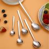 Cuchara de acero inoxidable 304 estilo coreano cuchara sopera doméstica creativa linda para comer niños cuchara pequeña cuchara cuchara venta al por mayor