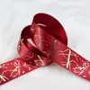 Cinta de Letras Estampada en Caliente con Patrón de Grietas Personalizada de 2.5 cm Decoración Navideña de Boda Lazos Hechos a Mano para Bricolaje