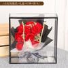 Comercio exterior transfronterizo ramo de rosas caja de regalo ramo de flor seca gypsophila regalo de Navidad Día de San Valentín terminado al por mayor