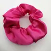 Scrunchies de Tamaño Mediano en Stock al por Mayor del Fabricante, Estilo Ins, Color Sólido Fresco de Satén, Gomas para el Cabello Deportivas para Mujer