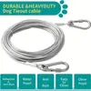 Cuerda de alambre de acero recubierta engrosada, tendedero antideslizante de acero inoxidable para exteriores, cuerda para secar edredones para exteriores, correa para mascotas