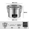 Mini Estufa Pequeña de Carbón Estufa de Acero Inoxidable Portátil para Exteriores para Té Cocinar Aceite Alcohol Estufa Coreana para Barbacoa